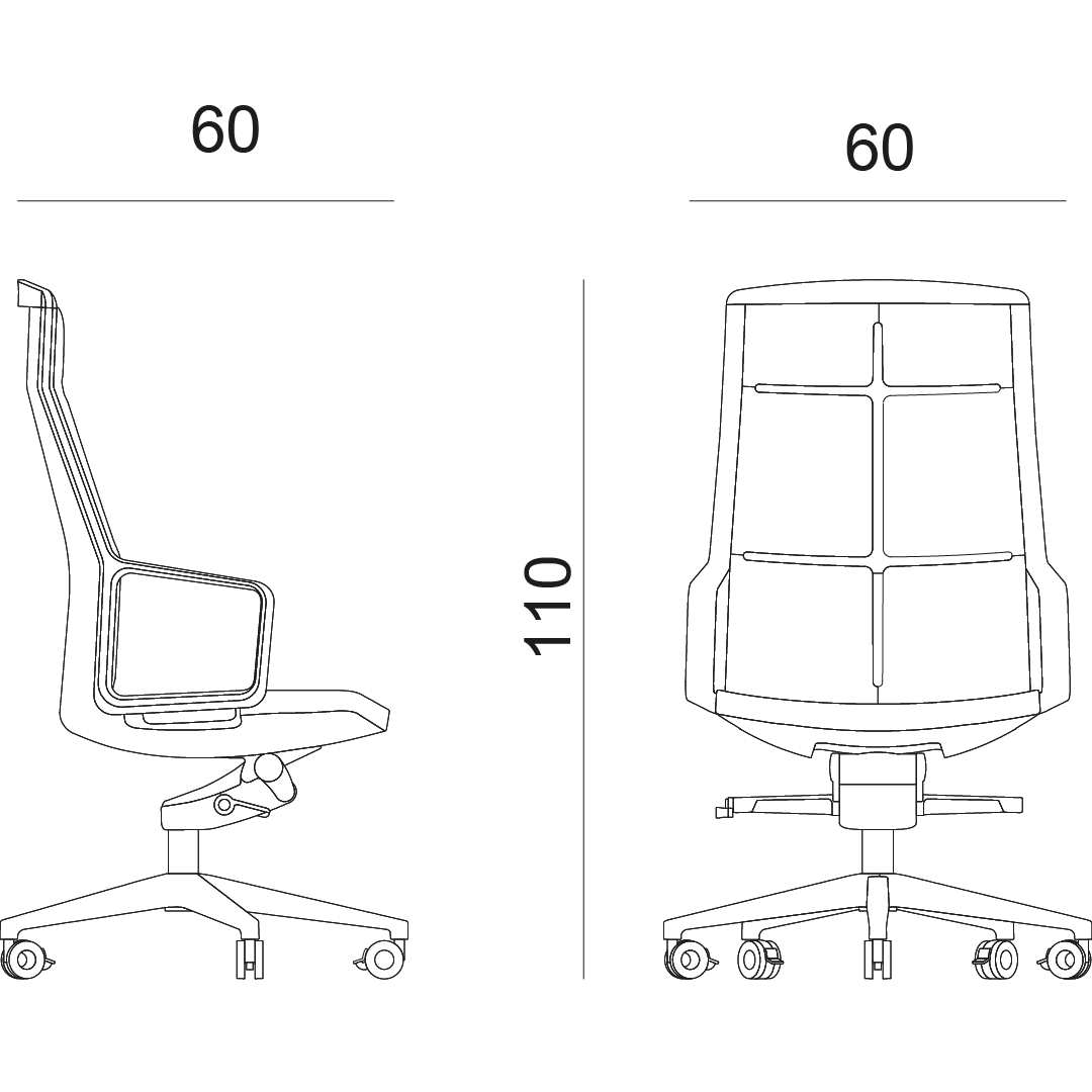 disegno sedie direzionali ufficio