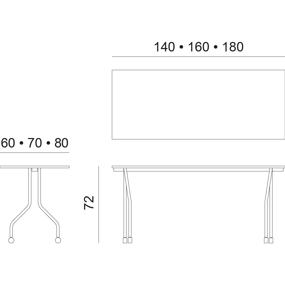 disegno tecnico tavolo arturo