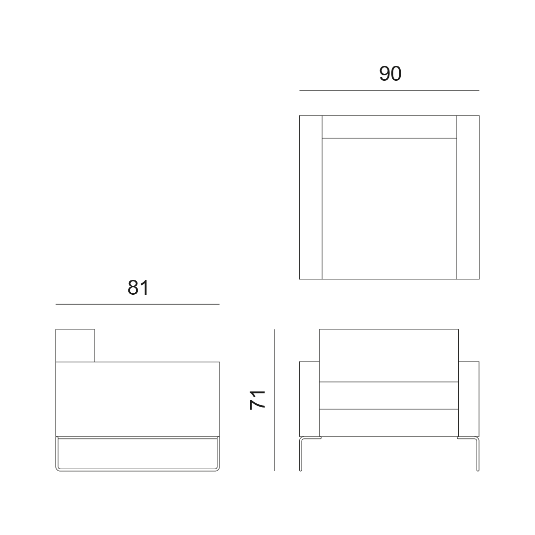 disegno divano contract