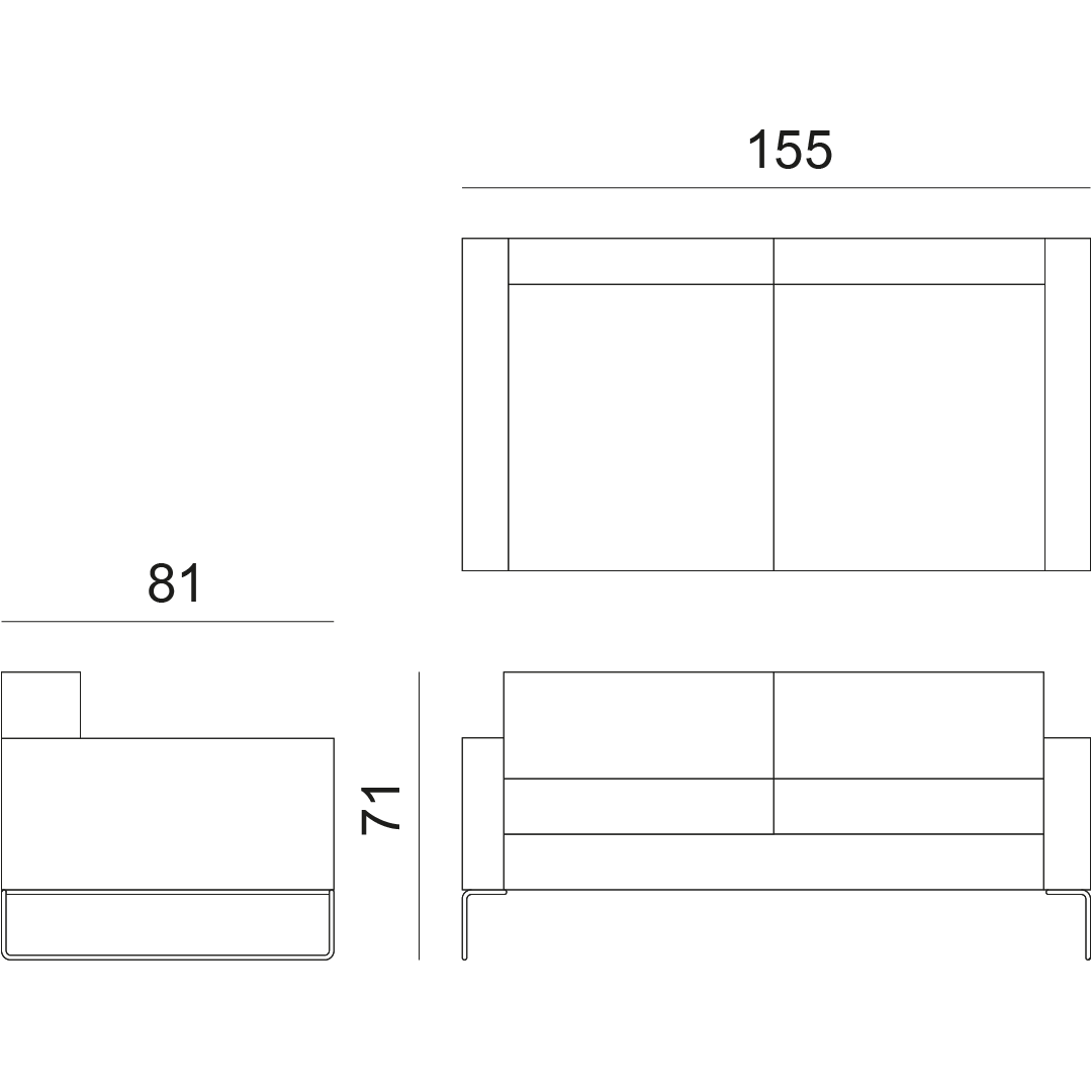 disegno divano contract