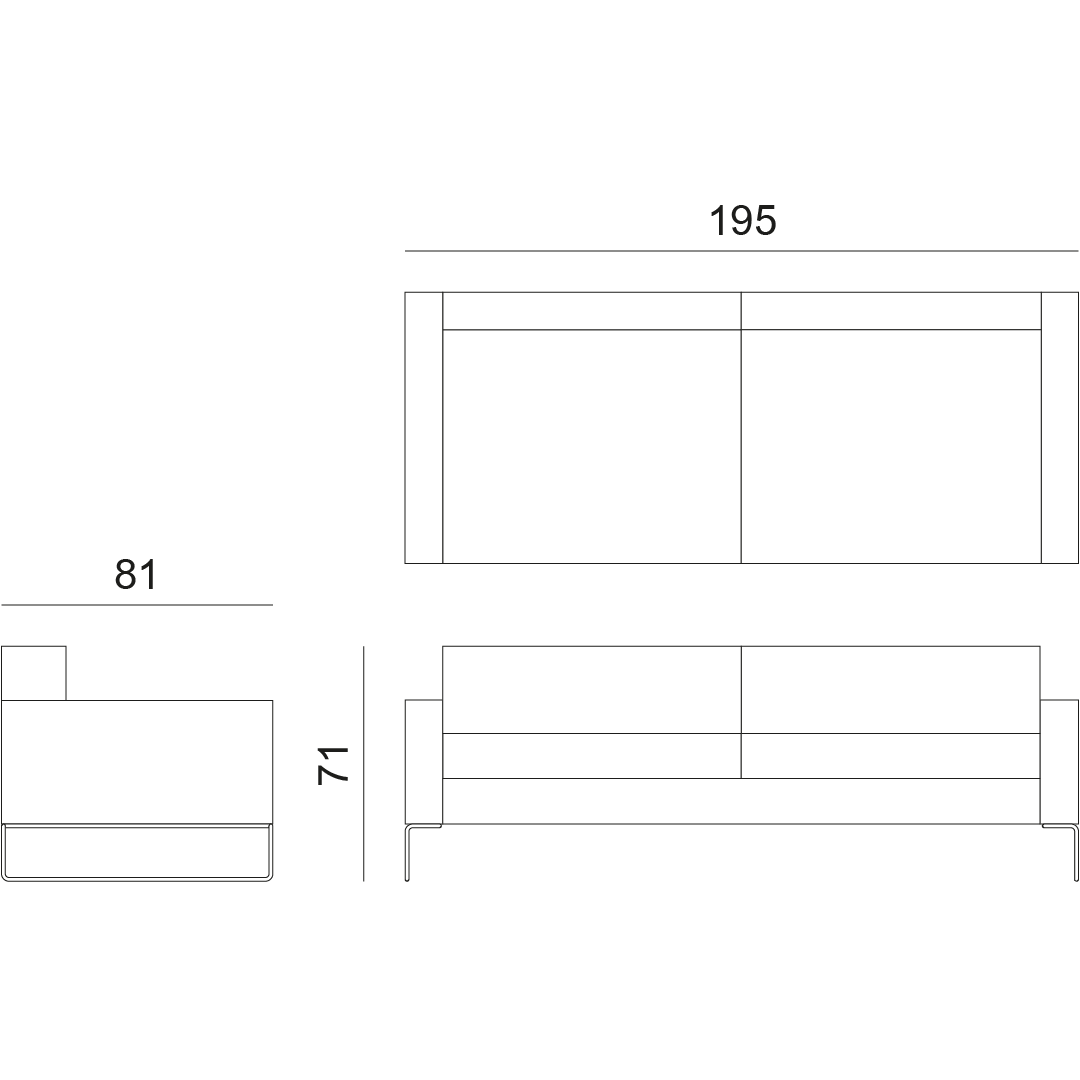 disegno divano contract