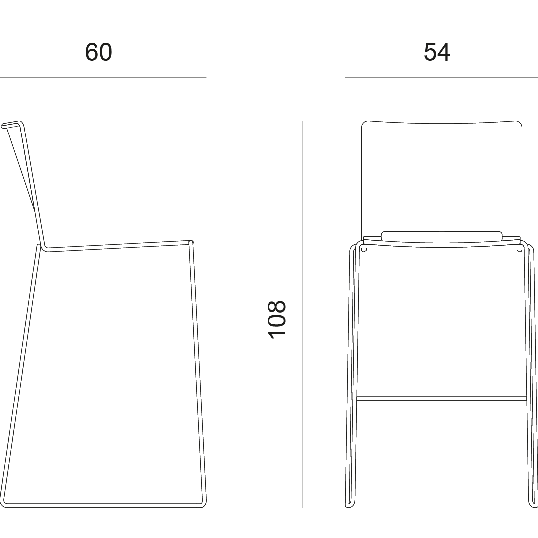 disegno tecnico seduta daisy