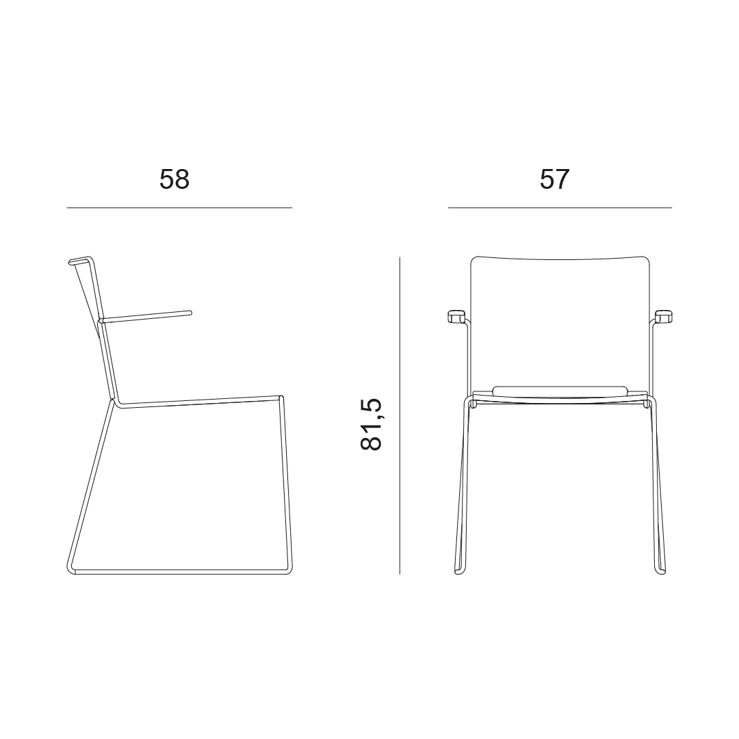 disegno tecnico seduta daisy