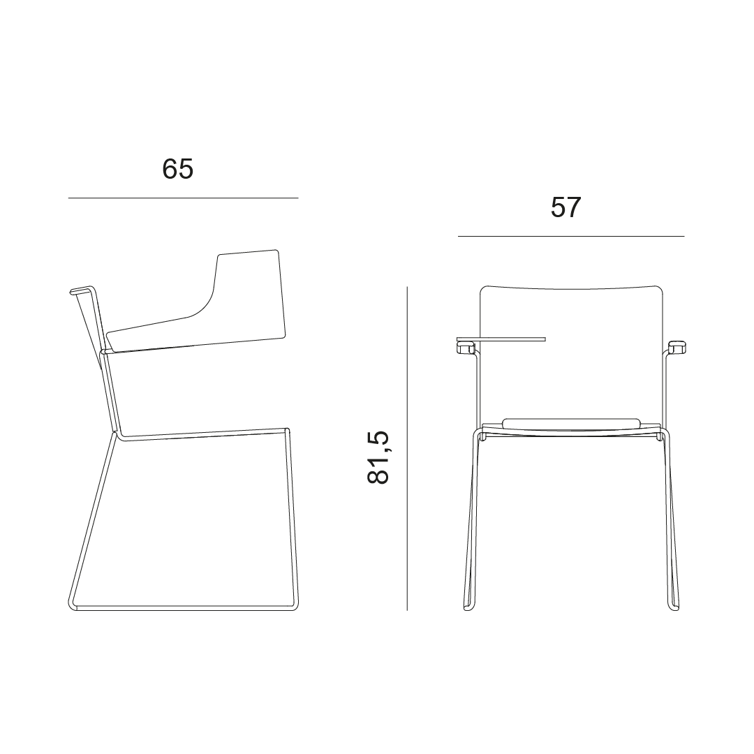 disegno tecnico seduta daisy