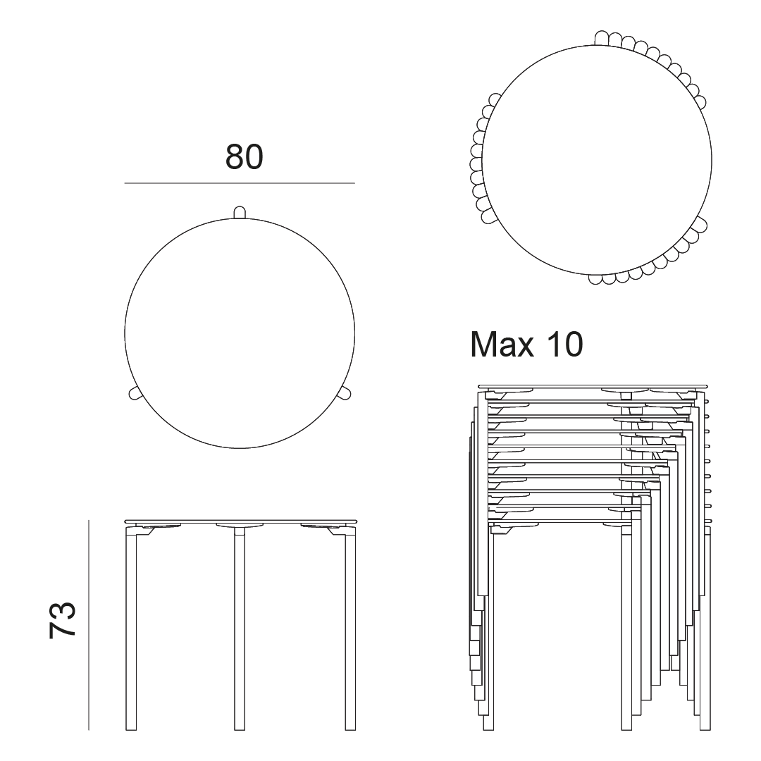 disegno tecnico tavolo felix