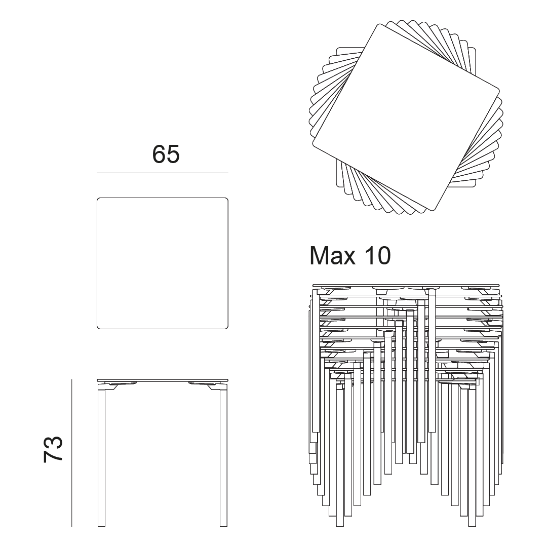 disegno tecnico tavolo felix