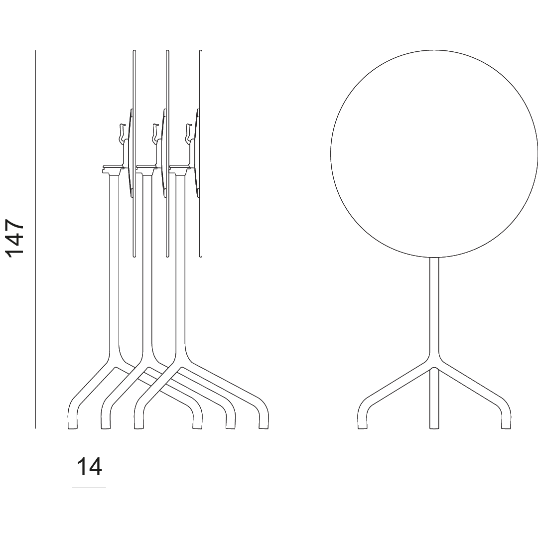 disegno tecnico tavolo ginger