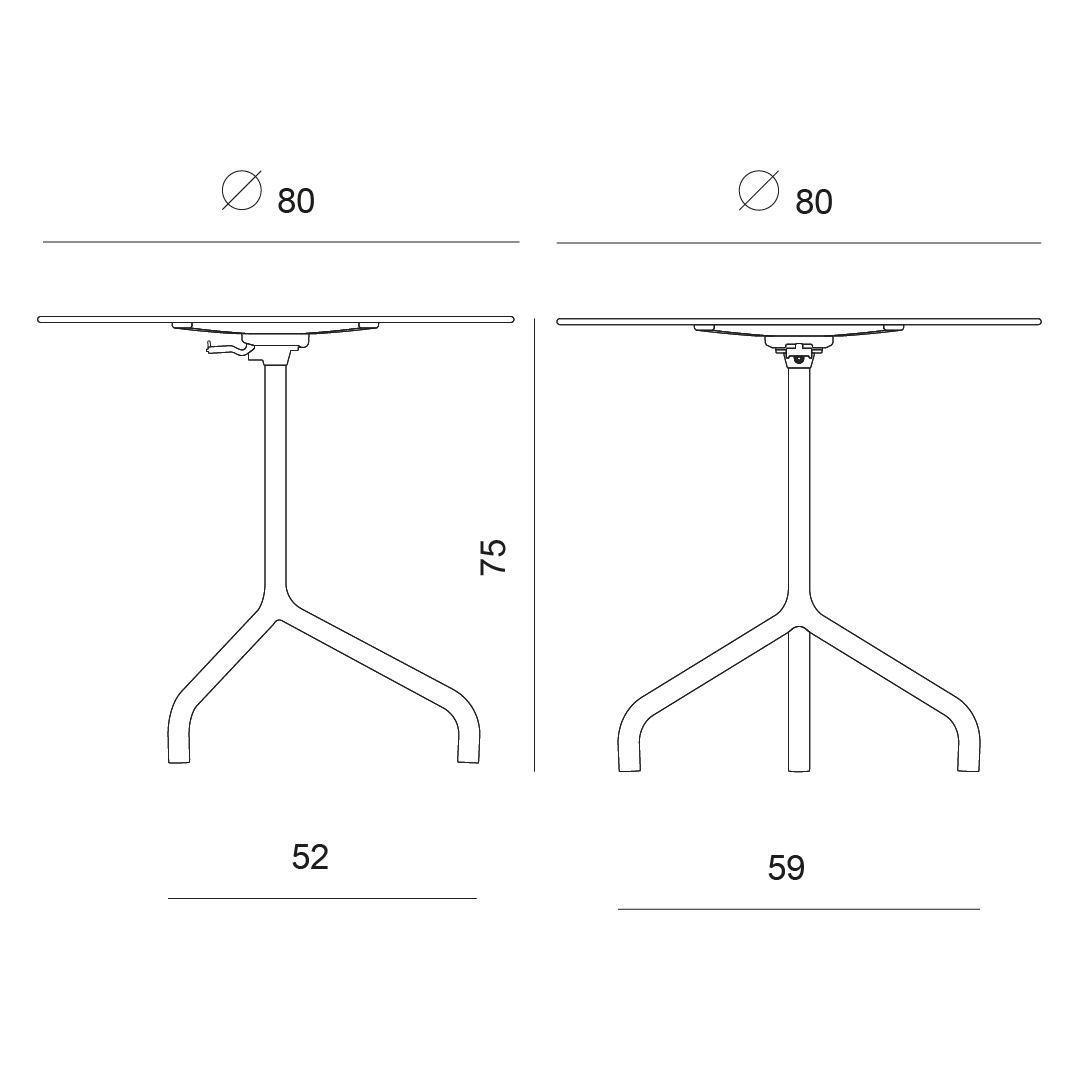 disegno tecnico tavolo ginger