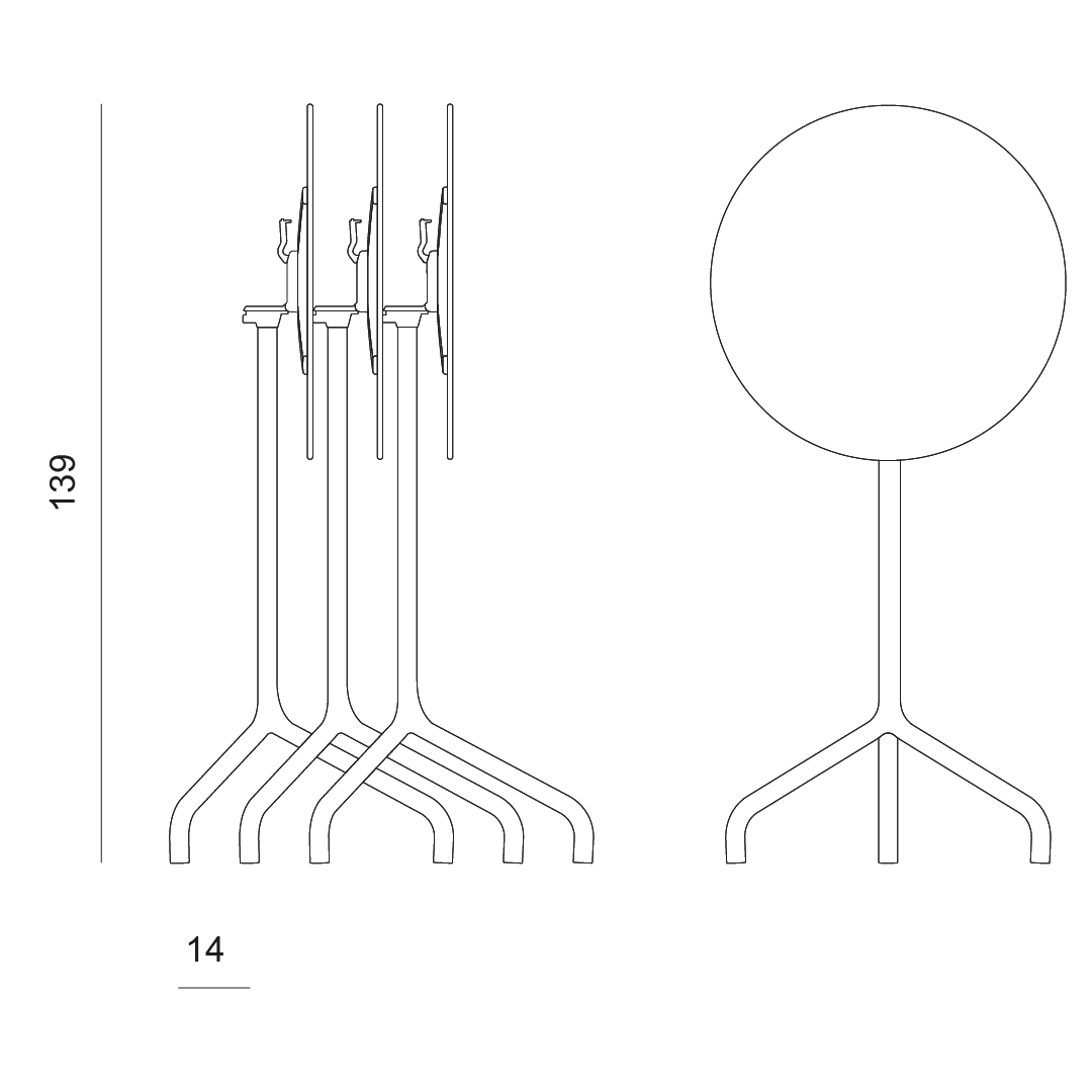 disegno tecnico tavolo ginger