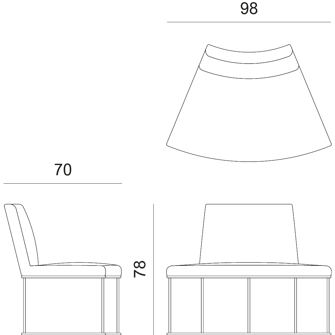 disegno panca per interni