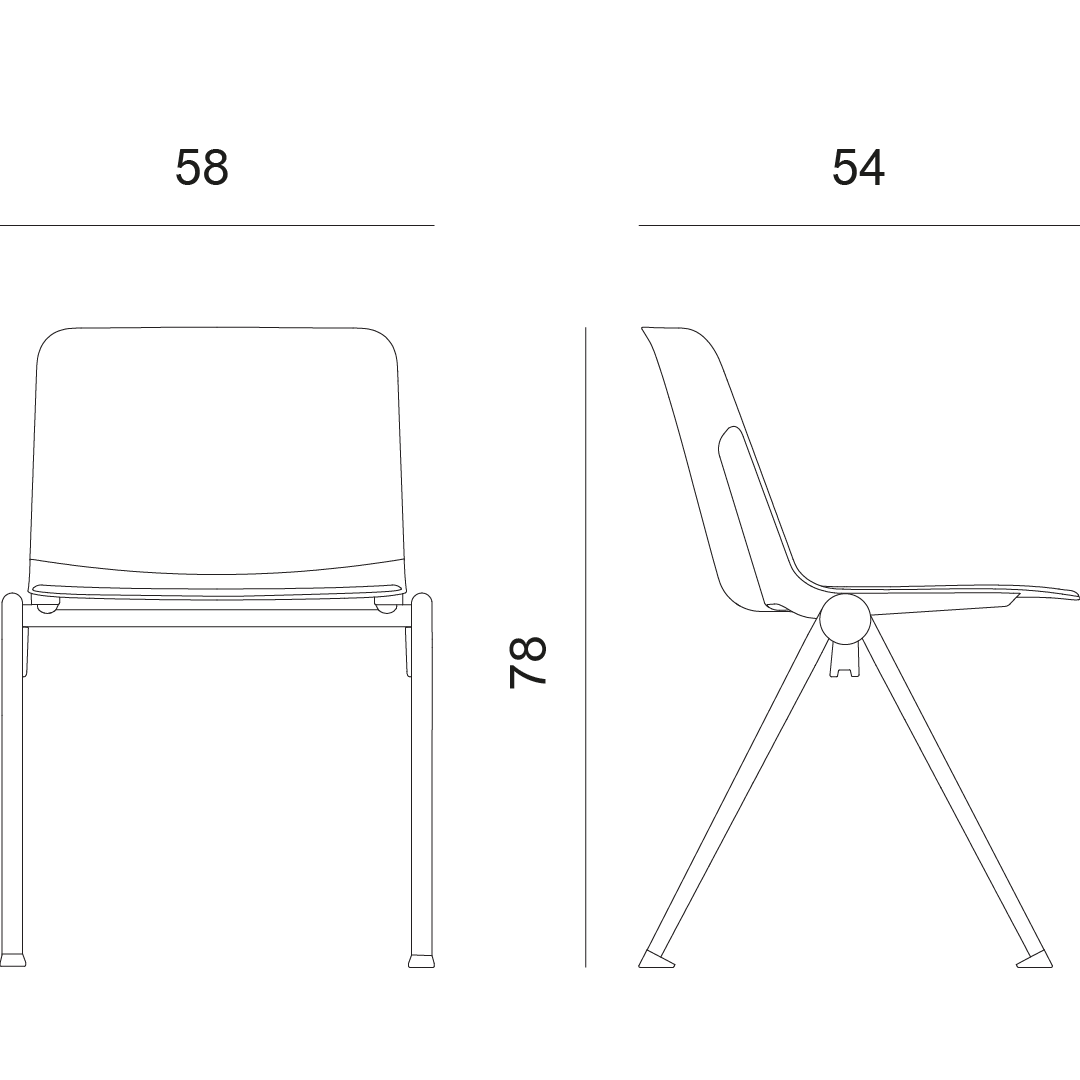 disegno tecnico seduta kate