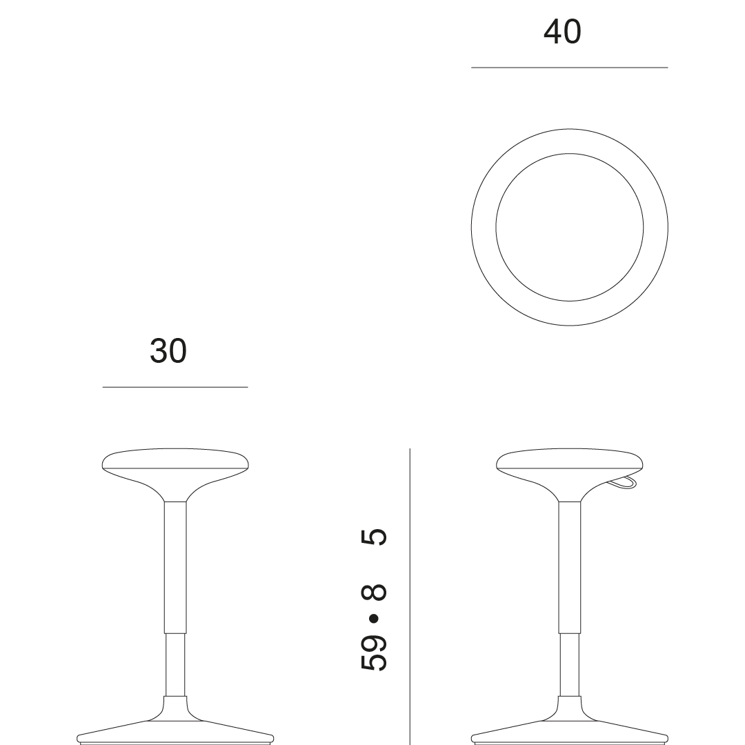 disegno tecnico sgabello shake