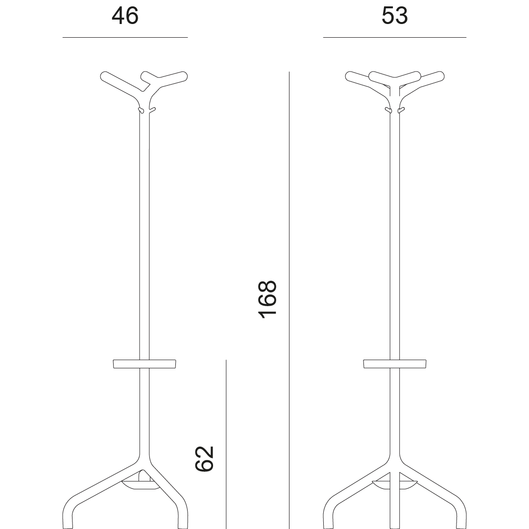 disegno tecnico appendiabiti stilo