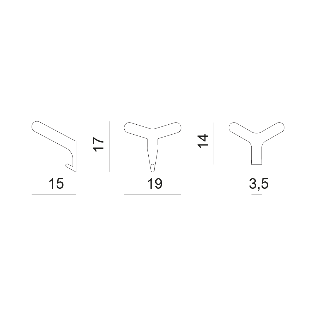 disegno tecnico appendiabiti stilo